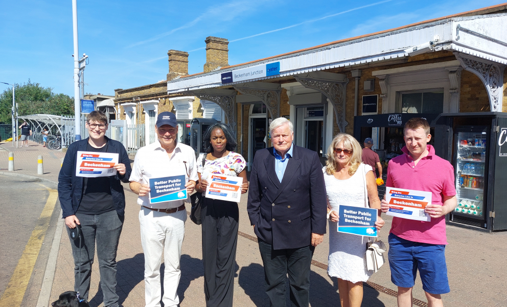 Bob Stewart at Beckenham Junction station