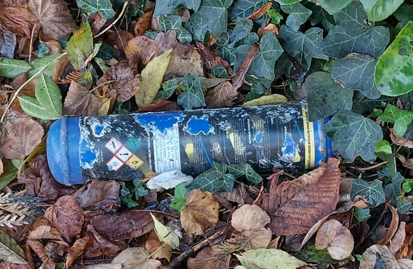 Discarded cannister