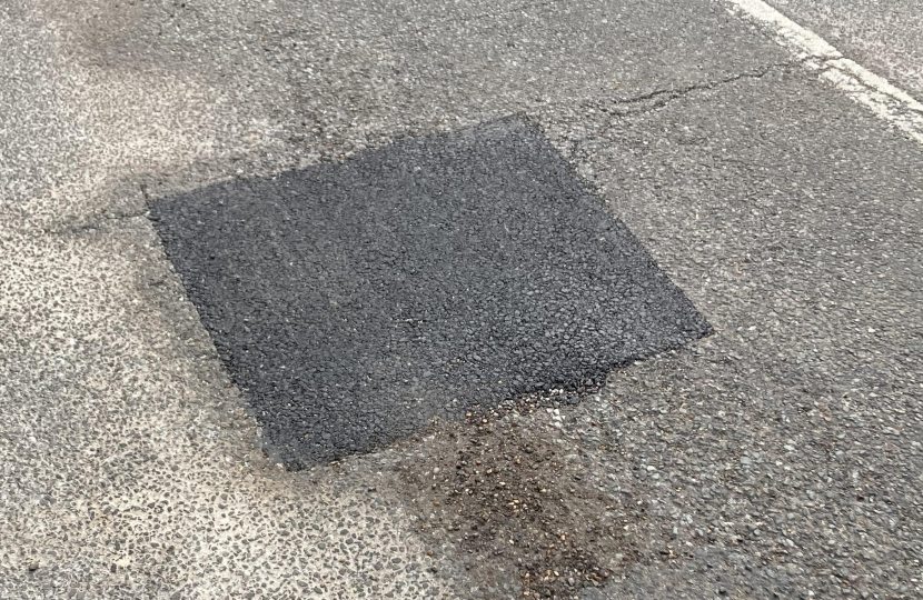 A fixed pothole