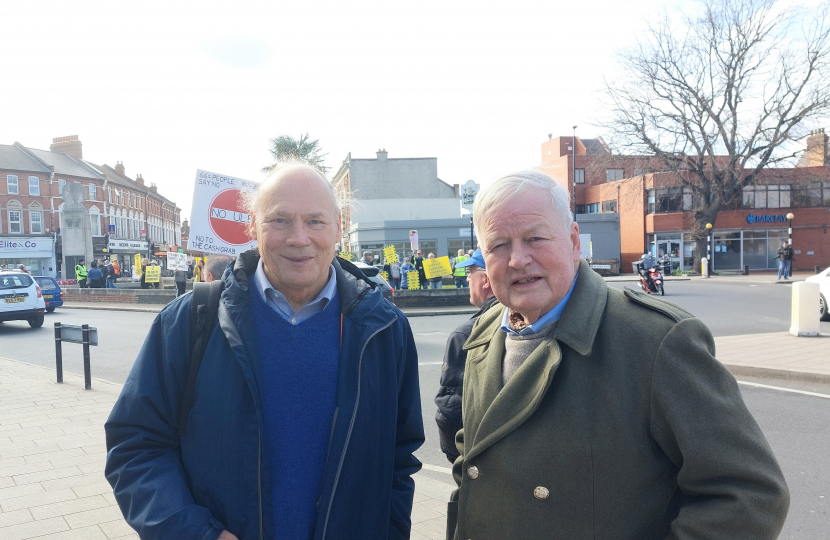 Bob Stewart with Councillor Michael Tickner