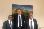 Dr Sunil Gupta, Cllr David Jefferys and Jonathan Laidlaw