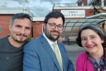 Councillor Grant, Turrell and Michael at Biggin Hill Airport 